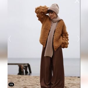 Chic Wish NWTs Cuteness on Sleeves Chunky Cardigan